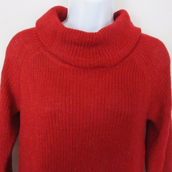 BCX Women's Metallic-Knit Cowl-Neck Sweat - Picture 3 of 5